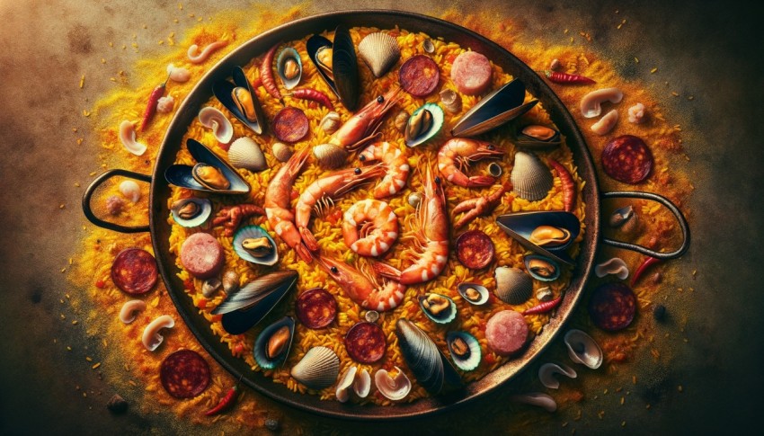 Paella is a Spanish dish that originated from the Valencia region.