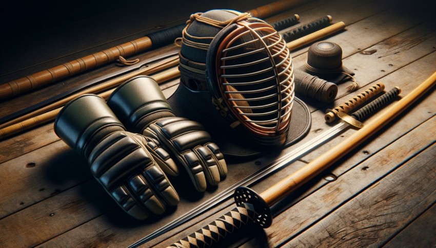 The sound of sword strikes and the sound of heavy breathing Mix together in the kendo field Reflecting the spirit of a warrior.