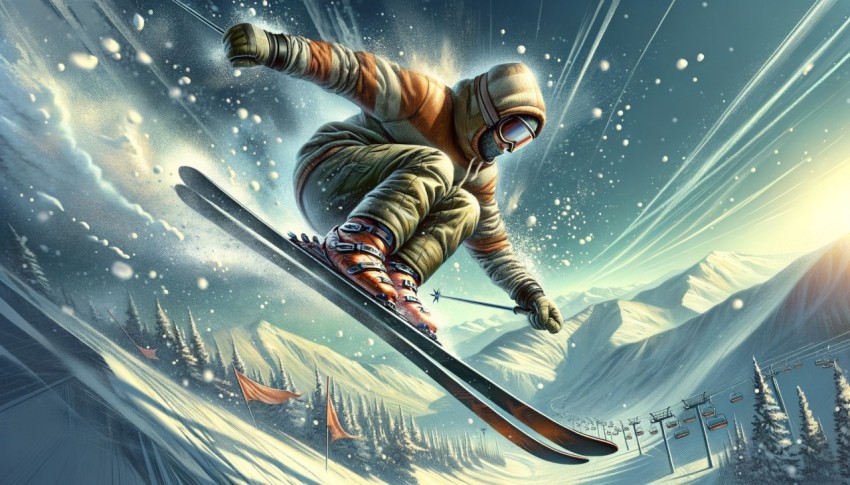 The sound of skis hitting the snow and the wind blowing across your face. Feel the freedom of sliding on the snowy mountains.