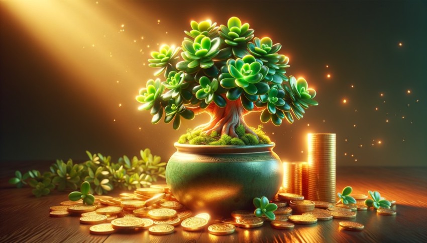 Planting trees with golden flowers or fruits is believed to bring good luck in finances and success in life