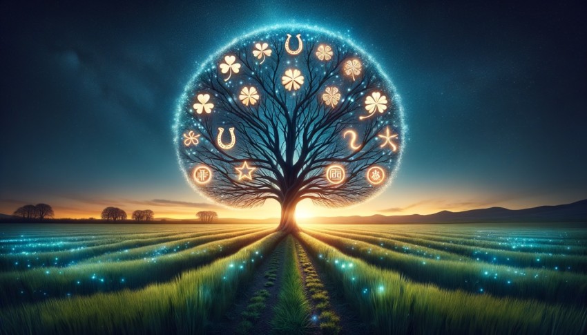 Planting trees with golden flowers or fruits is believed to bring good luck in finances and success in life