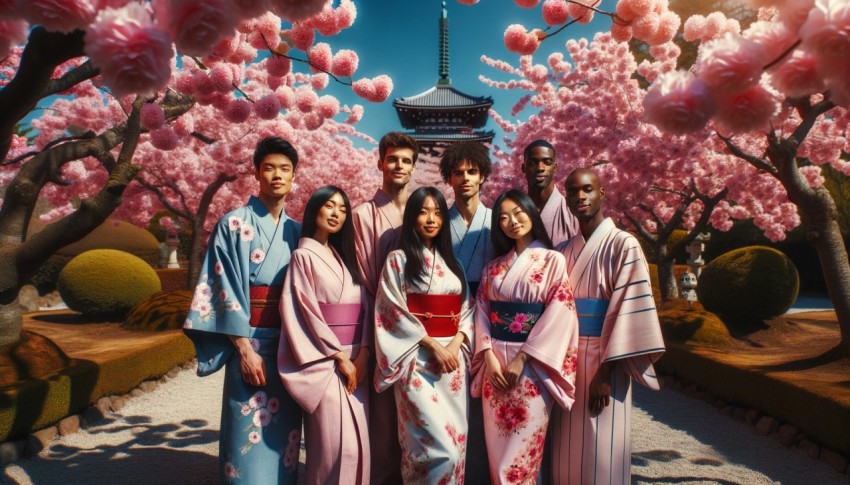 During the Hanami tradition People hold picnics under the cherry trees with family and friends. along with drinking alcohol and eating food together.