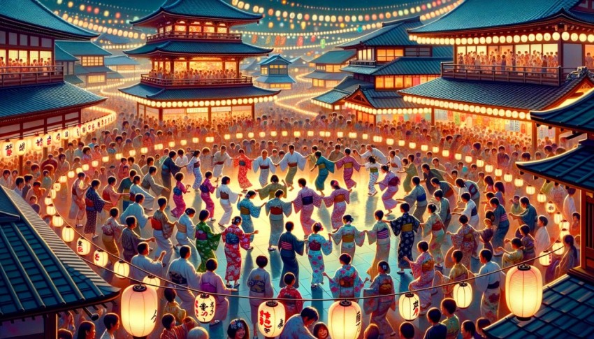 The Obon festival is also a time when people come together to dance the Obon dance. It is an expression of joy and connection.