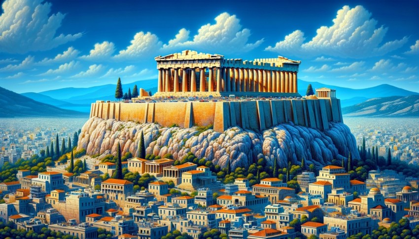 Various types of legendary Greek architecture