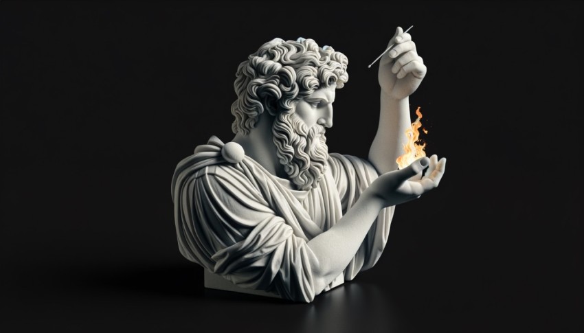 Renaissance marble statues of Greek mythology.