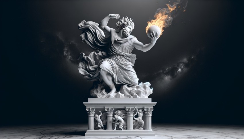 Renaissance marble statues of Greek mythology.