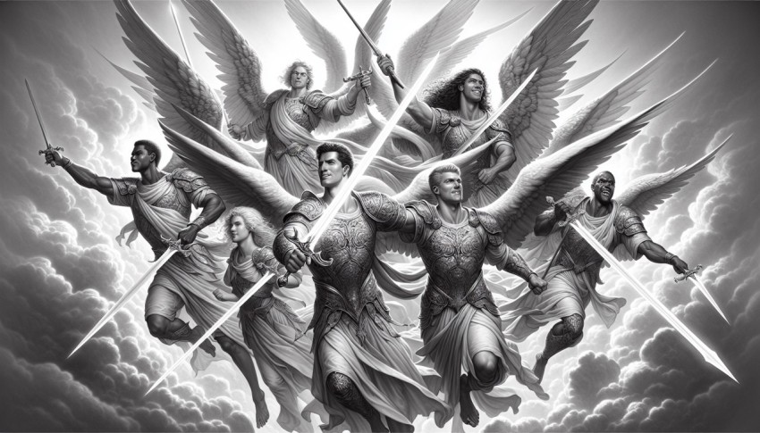 The gods of Greek mythology clashing in heaven