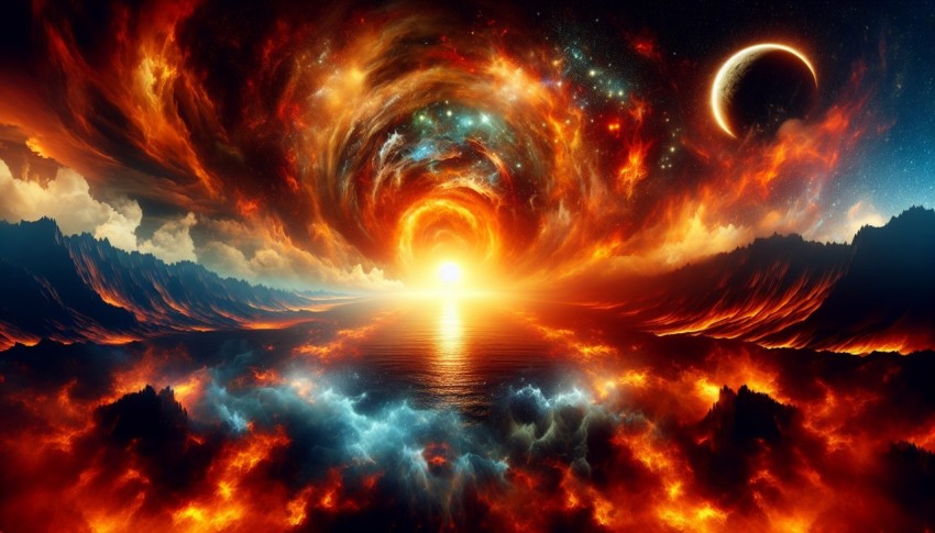 The gods of Greek mythology clashing in heaven