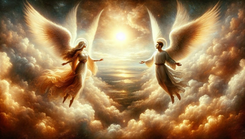 The gods of Greek mythology clashing in heaven