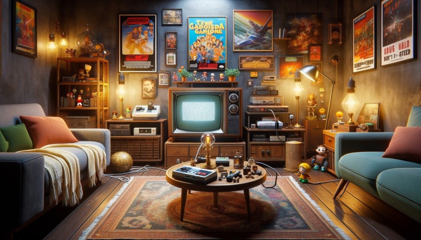 Modern house in the 90s in the old days with a warm atmosphere