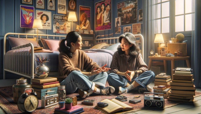 Modern house in the 90s in the old days with a warm atmosphere