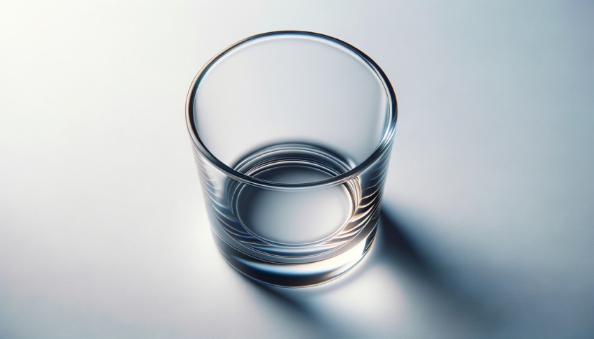 Drinking glasses for clean water and fruit juices