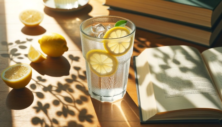 Drinking glasses for clean water and fruit juices