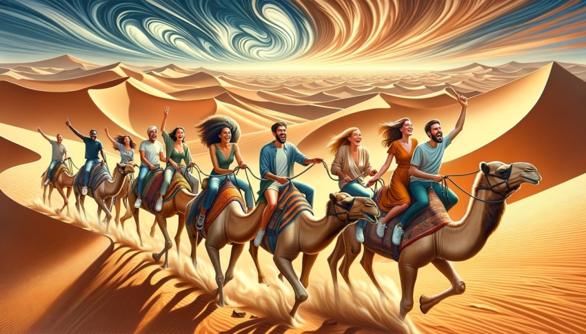 In the middle of the desert during the day from various angles