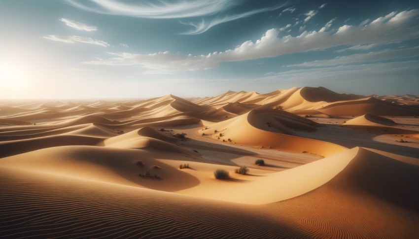 In the middle of the desert during the day from various angles