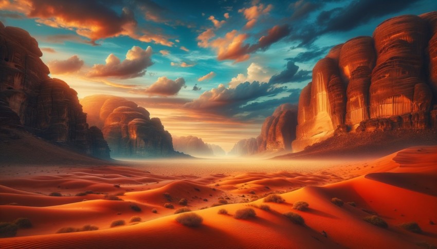 In the middle of the desert during the day from various angles