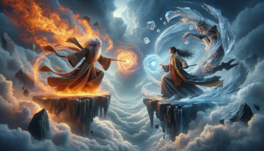 Fairy tale war with magical battles