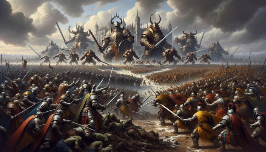 Fairy tale war with magical battles