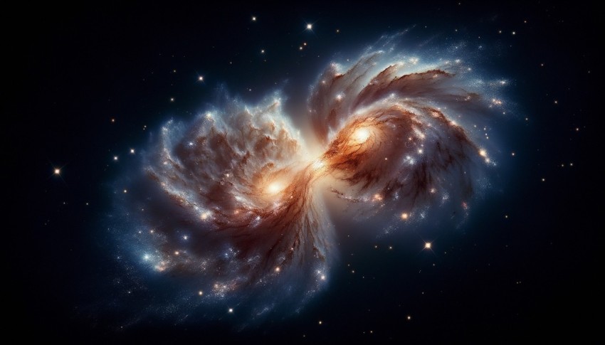 A hyper-realistic image of a glowing nebula in the distant universe