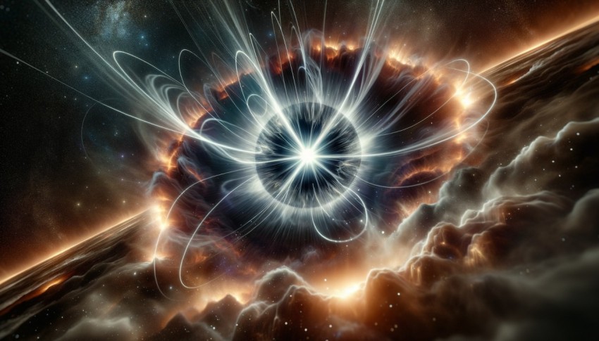 An image captured by a satellite in space