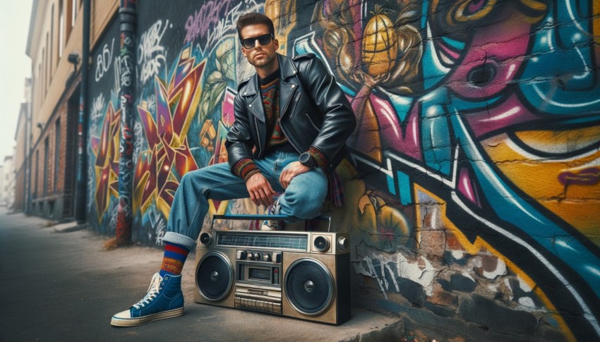 90s teenagers with vintage-style outfits