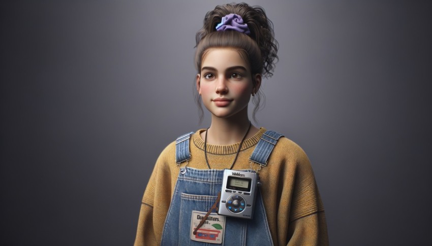 90s teenagers with vintage-style outfits