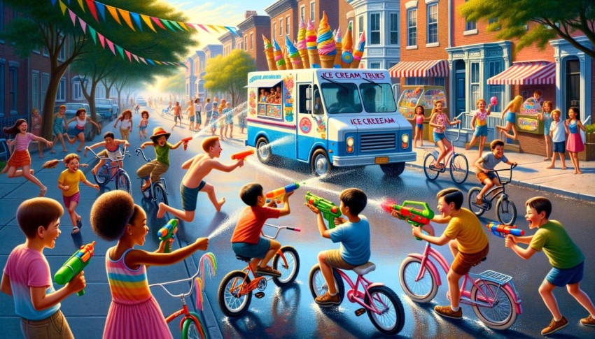 Daily life of old-school teenagers