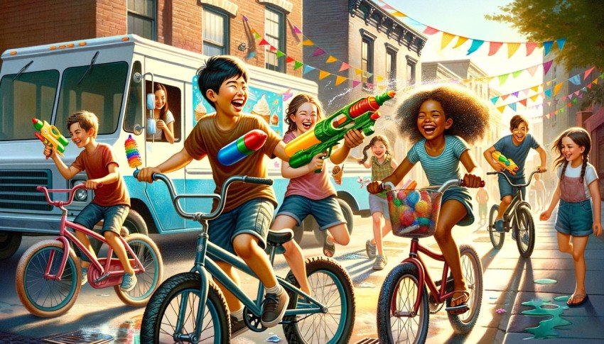 Daily life of old-school teenagers