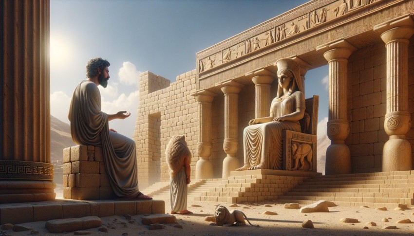 Monsters and creatures in Greek mythology often symbolize danger and challenge.