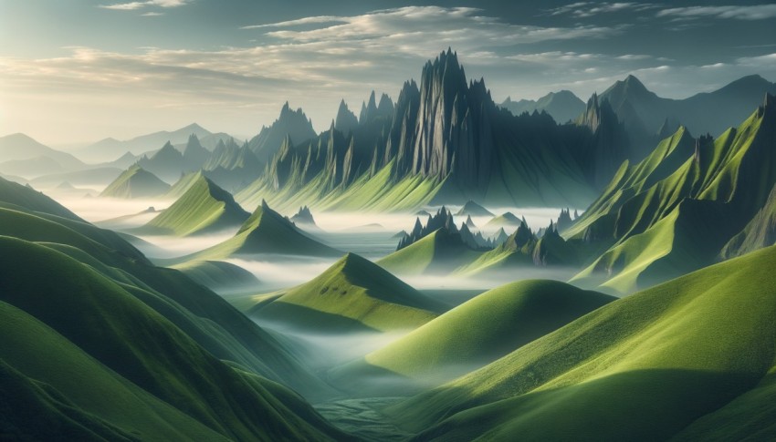 Mountains are large and powerful natural structures that are often seen as symbols of stability.