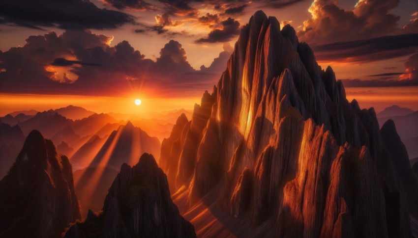 Mountains are large and powerful natural structures that are often seen as symbols of stability.