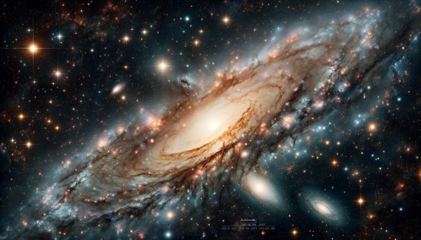 A circular nebula in space photographed by a satellite