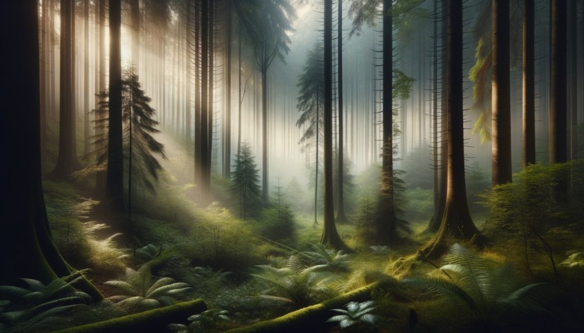 Deep forest areas with almost no wildlife