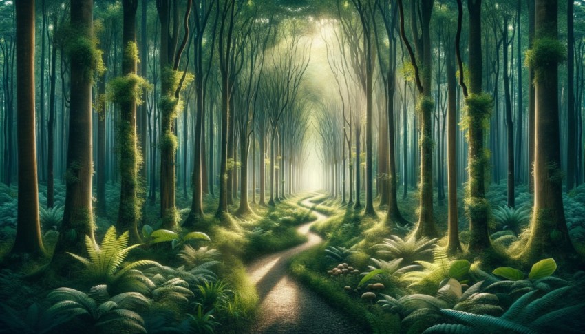 Deep forest areas with almost no wildlife