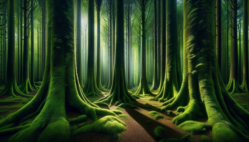 Deep forest areas with almost no wildlife