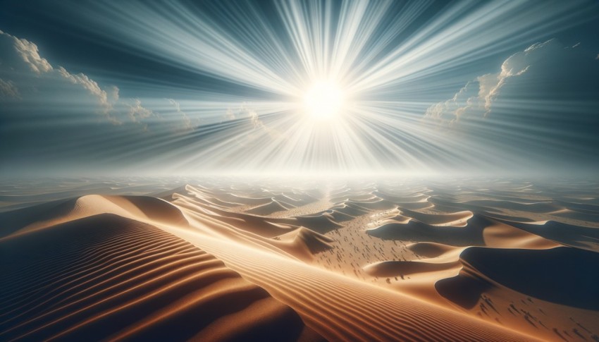 Desert in the hot season causing heatstroke