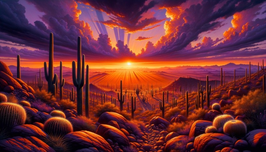 Desert in the hot season causing heatstroke