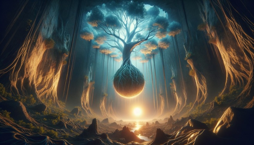 The land of heavenly light, where the sky never darkens and new stars are born every night,