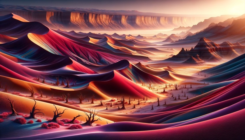 A river in the dimension of light flows backward through time, dividing the borders of a civilization that