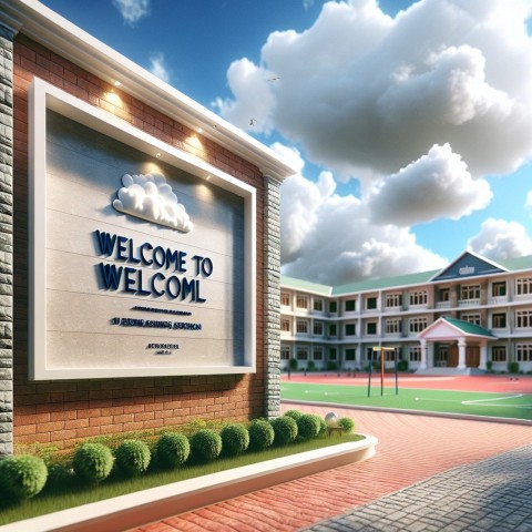 Snap an image of an inspiring quote written on a school's welcome board  7