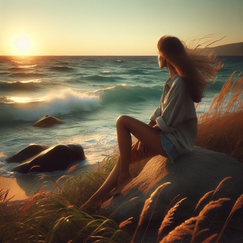 Photograph a moment of contemplation by the sea 3