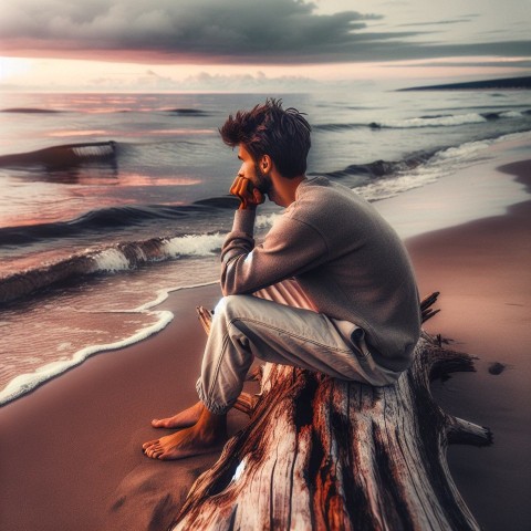 Photograph a moment of contemplation by the sea 1